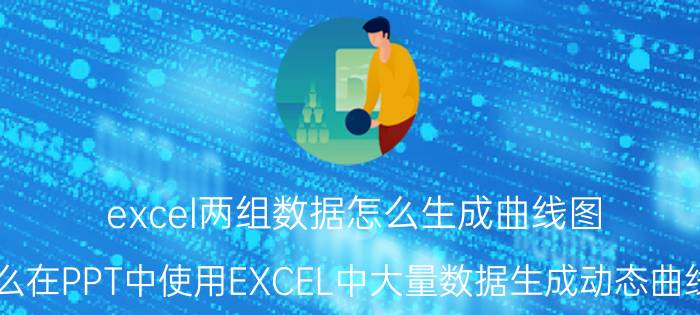 excel两组数据怎么生成曲线图 怎么在PPT中使用EXCEL中大量数据生成动态曲线图？